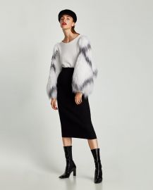 SWEATSHIRT WITH CONTRASTING SLEEVES at Zara