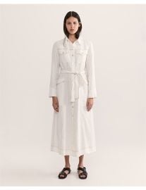 Saba Lila Linen Belted Shirt Dress David Jones at David Jones