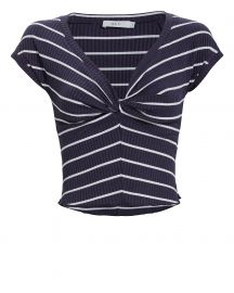 Sabina Striped Crop Top at Intermix