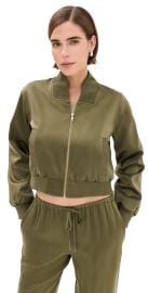 Sablyn Cala Shrunken Bomber Jack Olive S at Shopbop