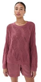 Sablyn Gia Slouchy Cashmere Crew Neck Sweater Desert Bloom XS at Shopbop