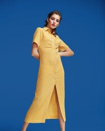 Sabri Check Short Sleeve Shirtdress by Nanushka at Neiman Marcus