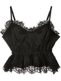 Sacai Cropped Lace Camisole at Farfetch