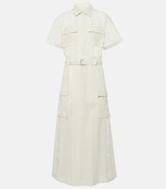 Sacai Lace trimmed cotton midi dress at Mytheresa