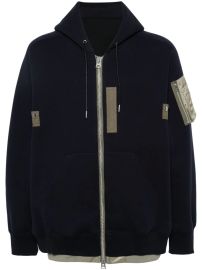 Sacai Layered Zipped Hoodie - at Farfetch