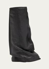 Sacai Pant Leather Knee Boots at Bergdorf Goodman