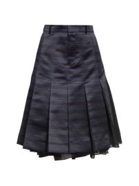 Sacai Striped Pleated A-Line Knee-Length Skirt | Saks Fifth Avenue at Saks Fifth Avenue