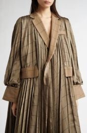 Sacai Windowpane mixed media coat at Nordstrom