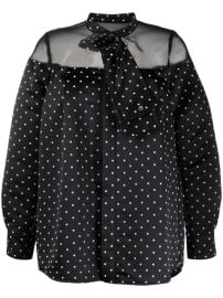 Sacai polka-dot sheer-pannels Top - at Farfetch