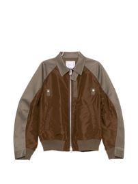 Sacai two-way Zip Fastening Jacket Brown at Farfetch