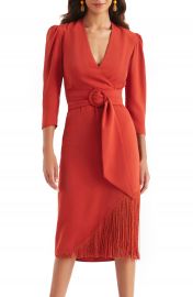 Sachin  amp  Babi Fringe Faux Wrap Cocktail Dress   Nordstrom at Nordstrom