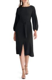 Sachin Babi Annie Long Sleeve Belted Crepe Dress at Nordstrom