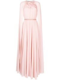 Sachin amp Babi Belladonna Cape Gown Pink at Farfetch