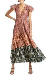 Sachin amp Babi Lori Mixed Print Eyelet Maxi Dress at Nordstrom