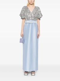 Sachin amp Babi Marlene Gown Blue at Farfetch