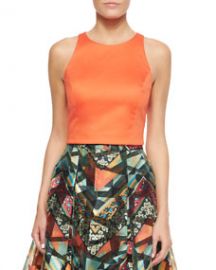 Sachin and Babi Noir Sleeveless Crop Top Orange at Neiman Marcus