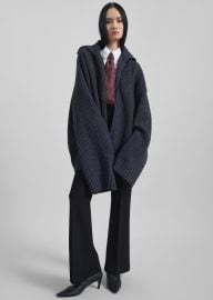 Saclay Oversized Zip-Up Cardigan - Charcoal The Frankie Shop at The Frankie Shop