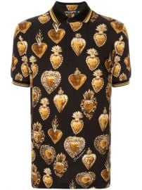 Sacred Heart print polo shirt at Farfetch