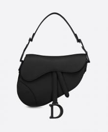 Saddle Bag in Black Ultramatte by Dior at Dior