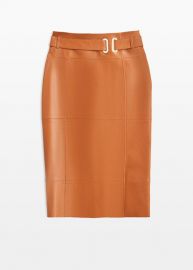 Saddle European Leather Skirt by Etcetera at Etcetera