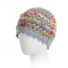 Sadie Beanie Embroidered Wool Hat with Fleece-Lined Band Lost Horizons USA at Lost Horizons