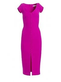 Safiyaa - Buttoned Crepe Cocktail Dress at Saks Fifth Avenue