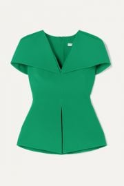 Safiyaa - Felicitas stretch-crepe peplum top at Net A Porter