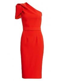 Safiyaa - Kora One-Shoulder Crepe Sheath Dress at Saks Fifth Avenue