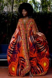 Sai Sankoh Dahlia Goddess kaftan at Sai Sankoh