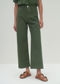 Sailor Pants in Olive Organic Canvas at Jesse Kamm