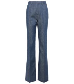 Saint Laurent - High-rise bootcut jeans at Mytheresa