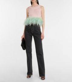 Saint Laurent - Mohair wool-blend top at Mytheresa