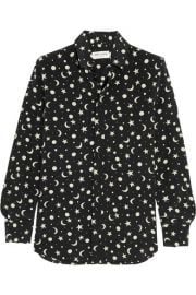 Saint Laurent - Printed silk crepe de chine shirt at Net A Porter