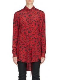 Saint Laurent - Silk Poppy-Print Blouse at Saks Fifth Avenue