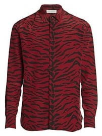 Saint Laurent - Silk Zebra Print Shirt at Saks Fifth Avenue