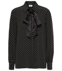 WornOnTV: Kelly’s black polka dot blouse with satin tie on Live with ...