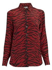 Saint Laurent - Tiger-Print Silk Shirt at Saks Fifth Avenue