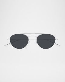 Saint Laurent 51mm Metal Aviator Sunglasses at Neiman Marcus