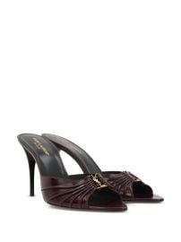 Saint Laurent 90mm Babylone Mules Red at Farfetch