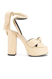 Saint Laurent Bianca Platform Sandals in Light Cream   FWRD at Forward