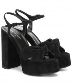 Saint Laurent Bianca knotted leather platform sandals at Mytheresa