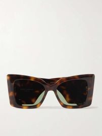 Saint Laurent Blaze oversized cat eye tortoiseshell acetate sunglasses at Net a Porter