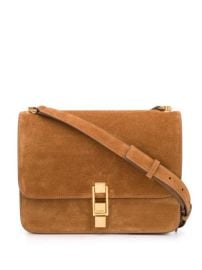 Saint Laurent Carre Suede Satchel - at Farfetch