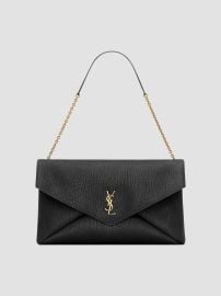 Saint Laurent Cassandre XXL Envelope Pouch on Chain in Lambskin | Saks Fifth Avenue at Saks Fifth Avenue