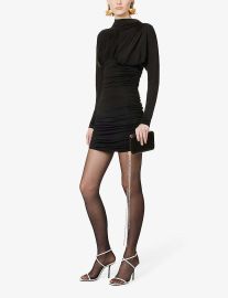 Saint Laurent Cowl Back Dress In Lurex Jersey at Selfridges