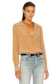 Saint Laurent Crepe De Chine Blouse at Forward