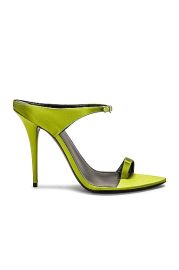 Saint Laurent Dive Sandal in Pea Green FWRD at FWRD