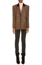 Saint Laurent Double Breasted Wool Tweed Blazer   Nordstrom at Nordstrom