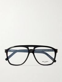 Saint Laurent Dune Aviator style Acetate Optical Glasses at Net a Porter