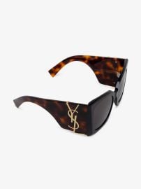 Saint Laurent Eyewear Blaze oversize-frame Sunglasses Black at Farfetch